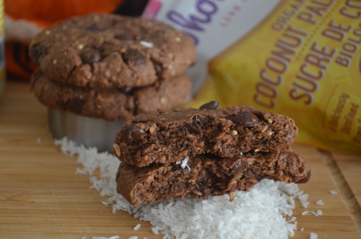Soft and Chewy Oatmeal Coconut Chocolate Chip Cookies