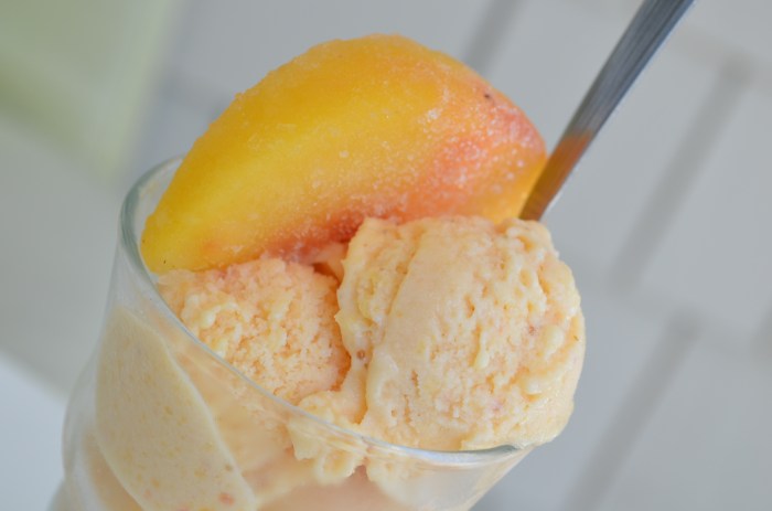 Peaches and Pineapple Sorbet