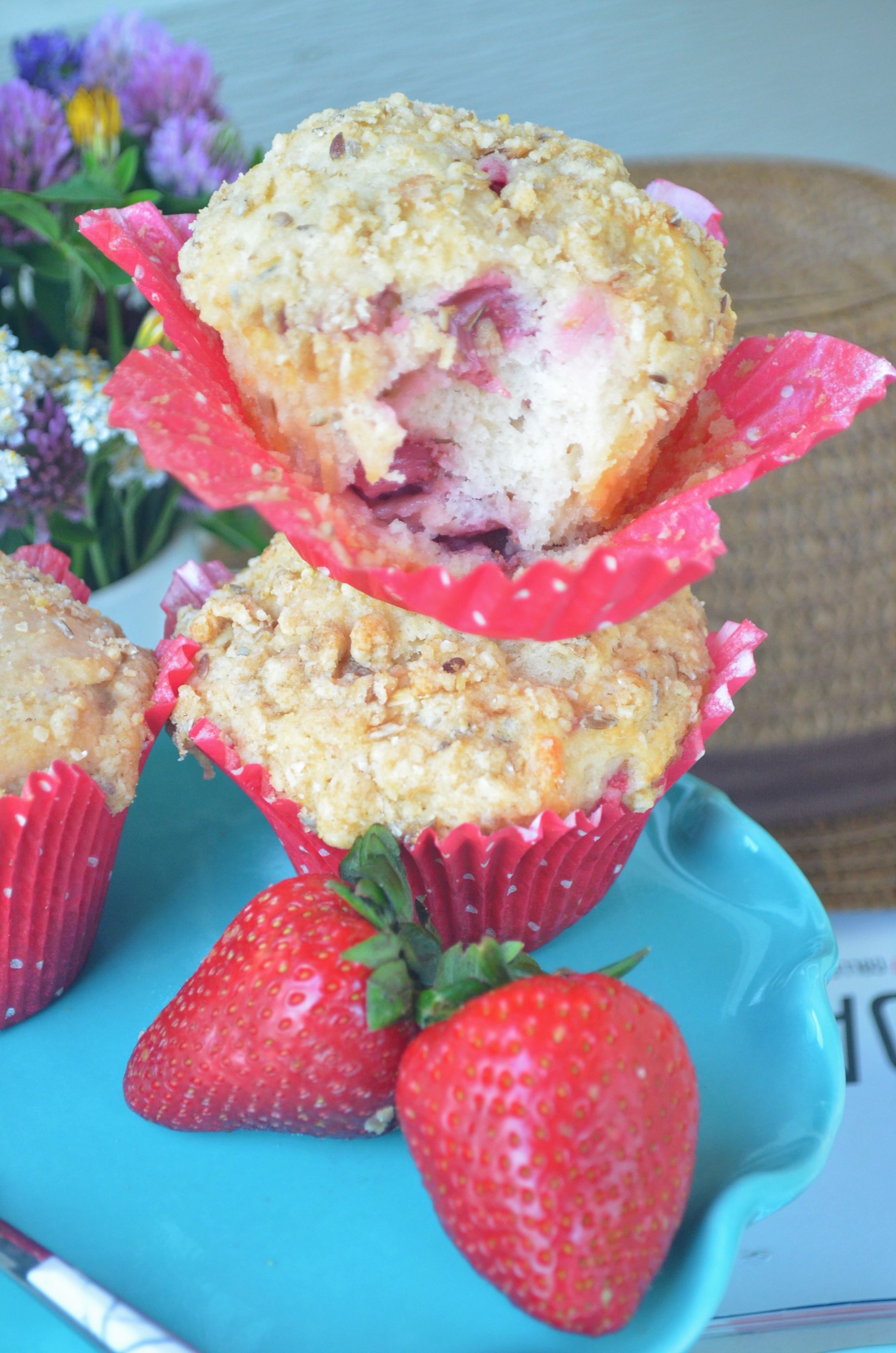 Small Batch Strawberry Muffins