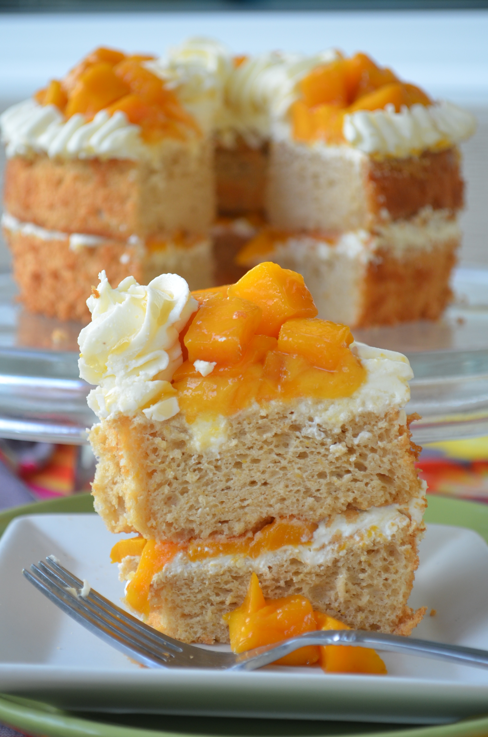 Mango Coconut Chiffon Cake