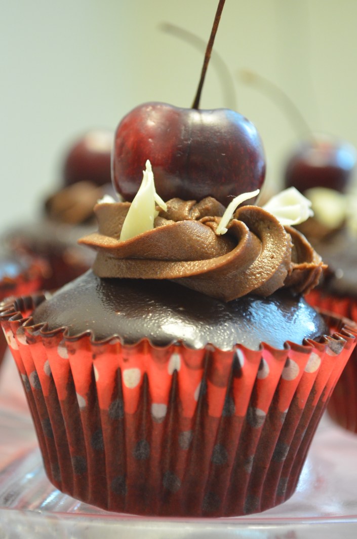 Chocolate Cupcakes with Chocolate Ganache Frosting