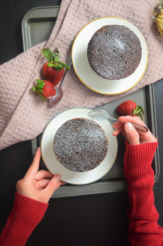 Small Batch Chocolate Cake In Ramekin