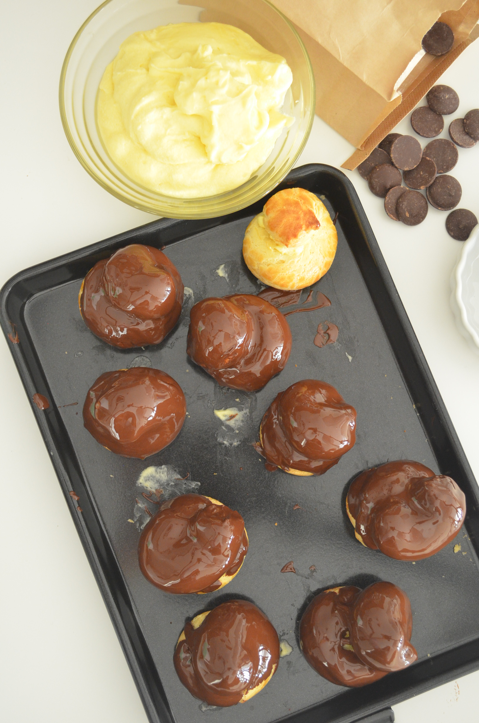 Small Batch Cream Puff with Chocolate Coating