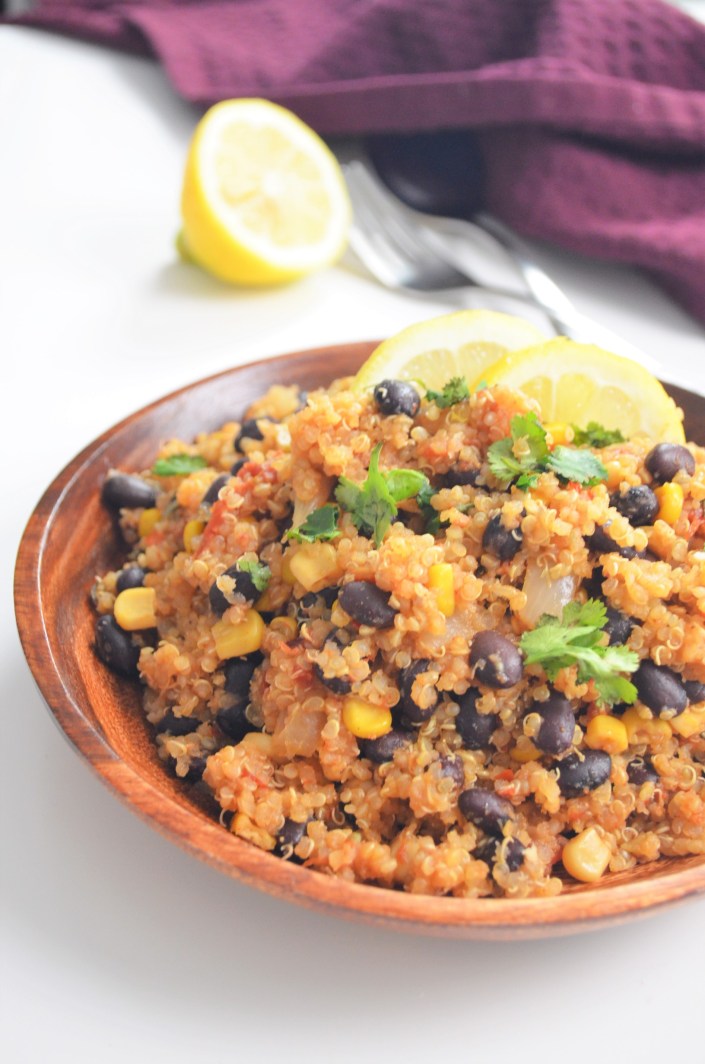 One Pan Mexican Quinoa Salad For two