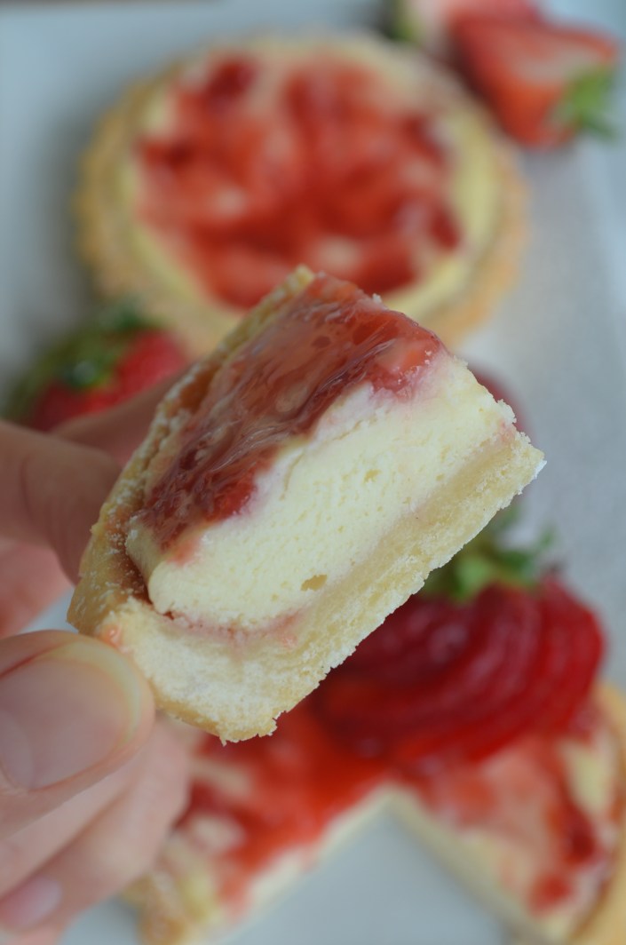 Small Batch Shortbread Strawberry Cream Cheese Tart By SweetNSpicyLiving