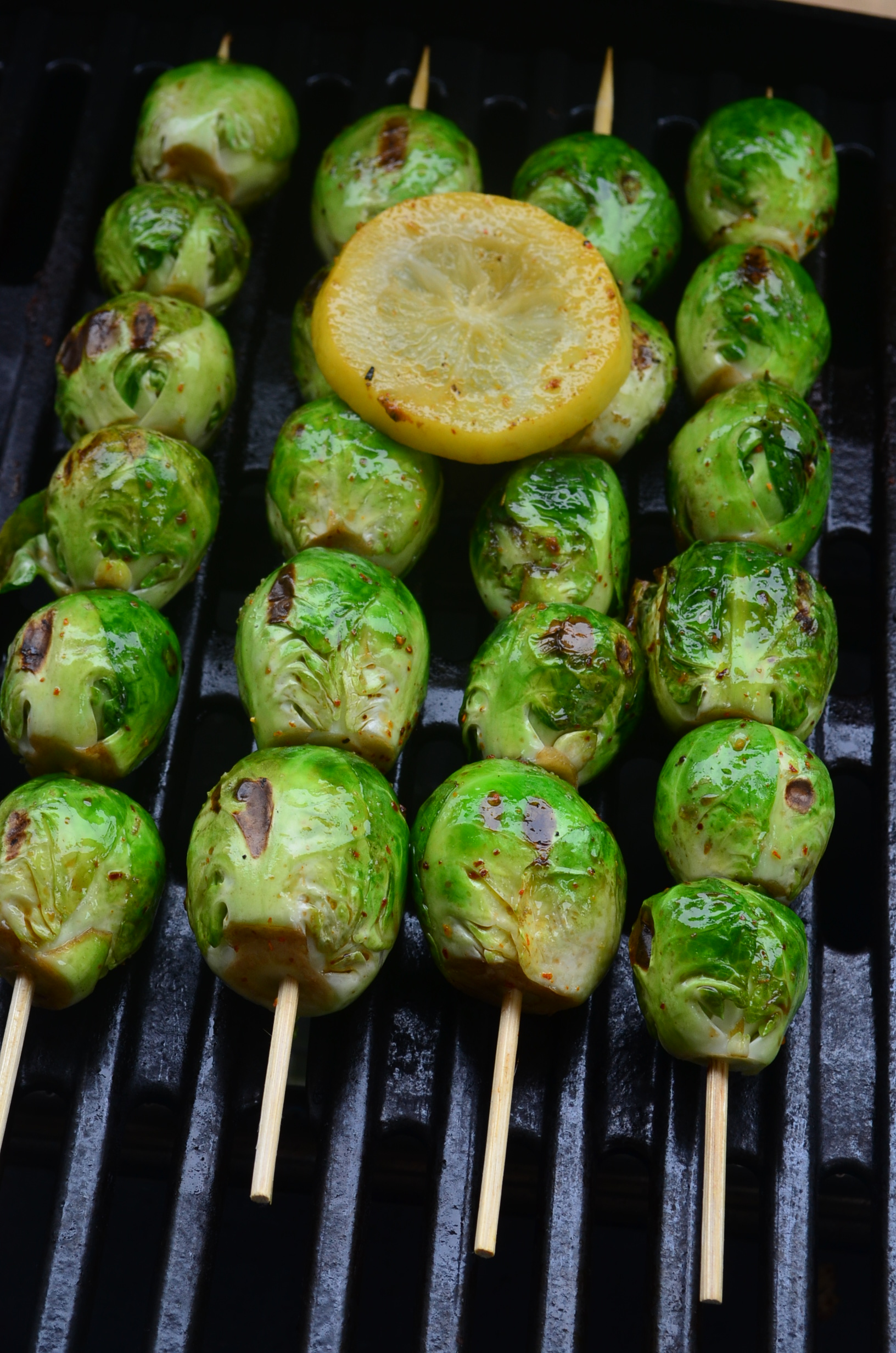 Grilled Brussel Sprouts Skewers