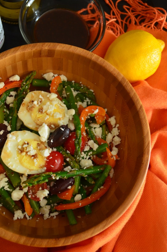 Asparagus, Tomato and Feta Salad with Balsamic Vinaigrette