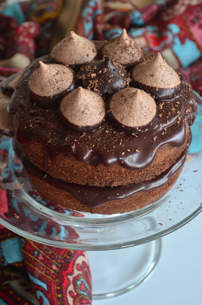 Small Batch Chocolate Meringue Cake