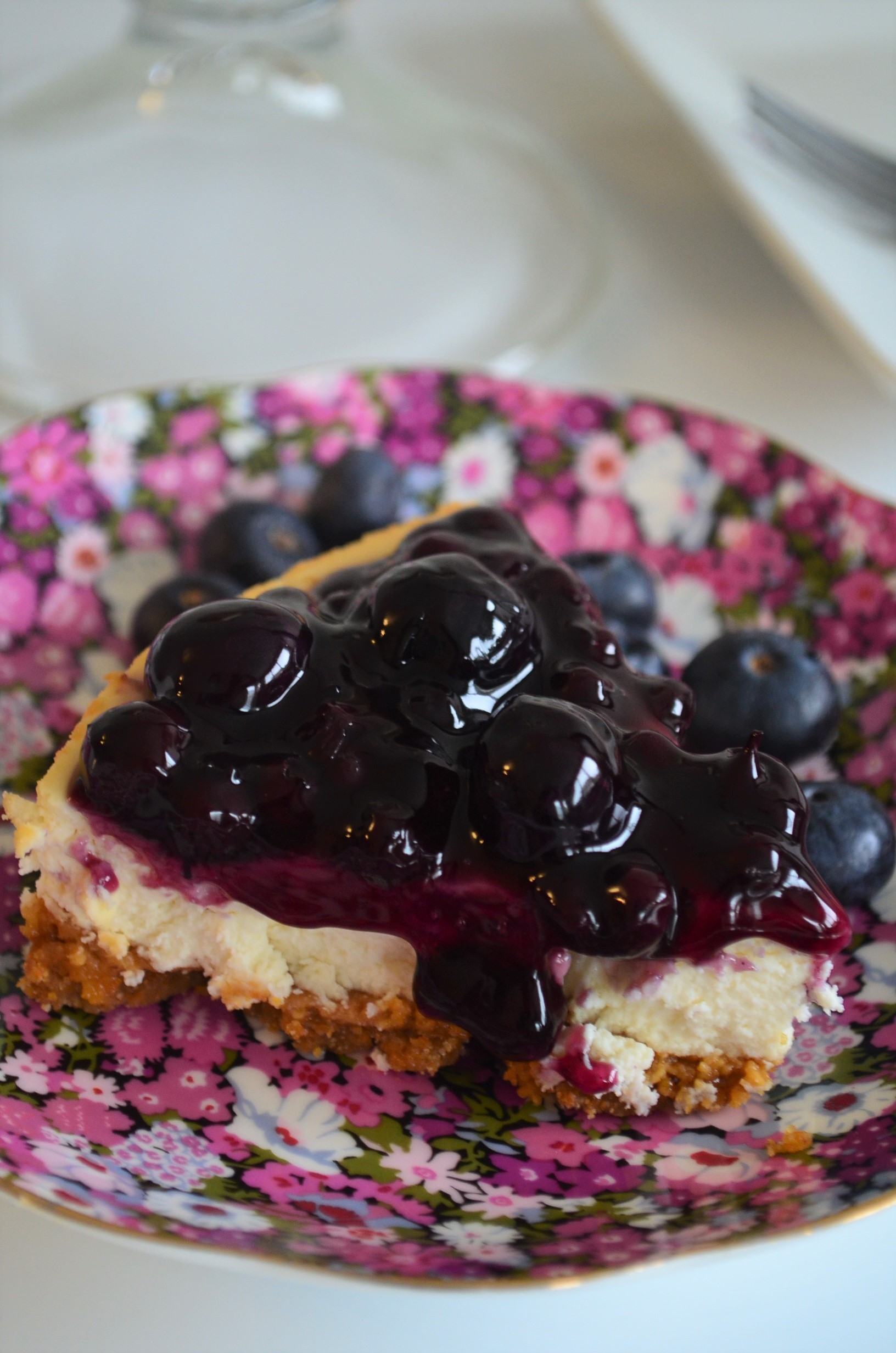 Small Batch Blueberry Cheesecake