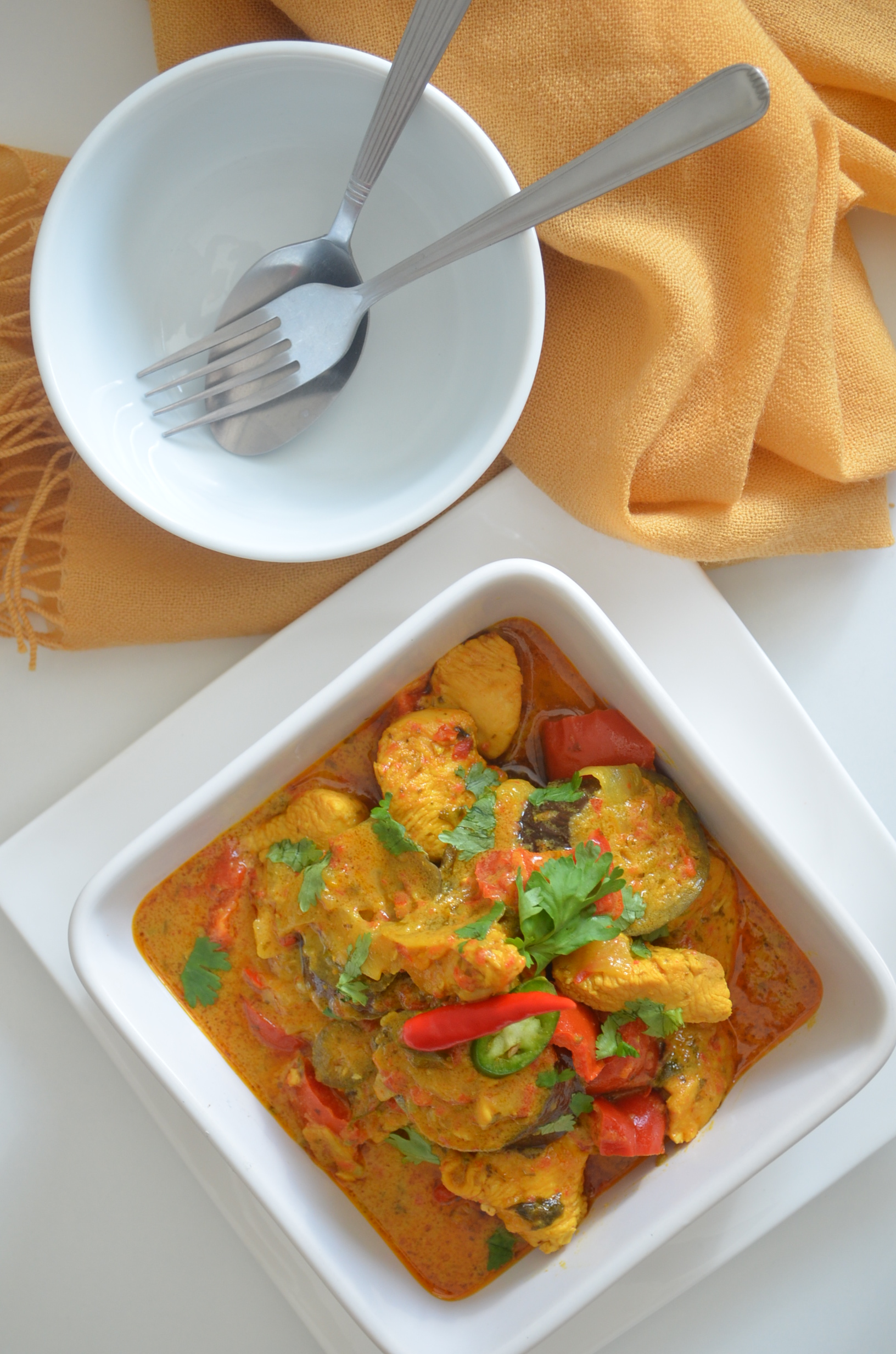 Spicy Thai Red Chicken Curry in Coconut Sauce
