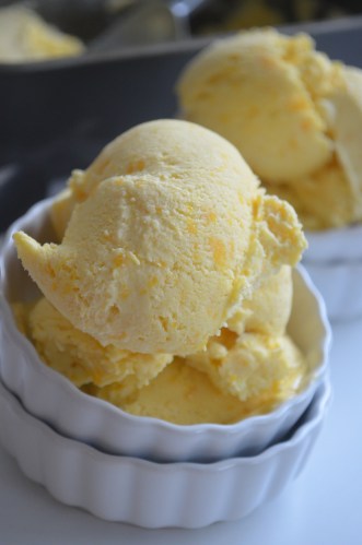 Homemade Mango Ice Cream