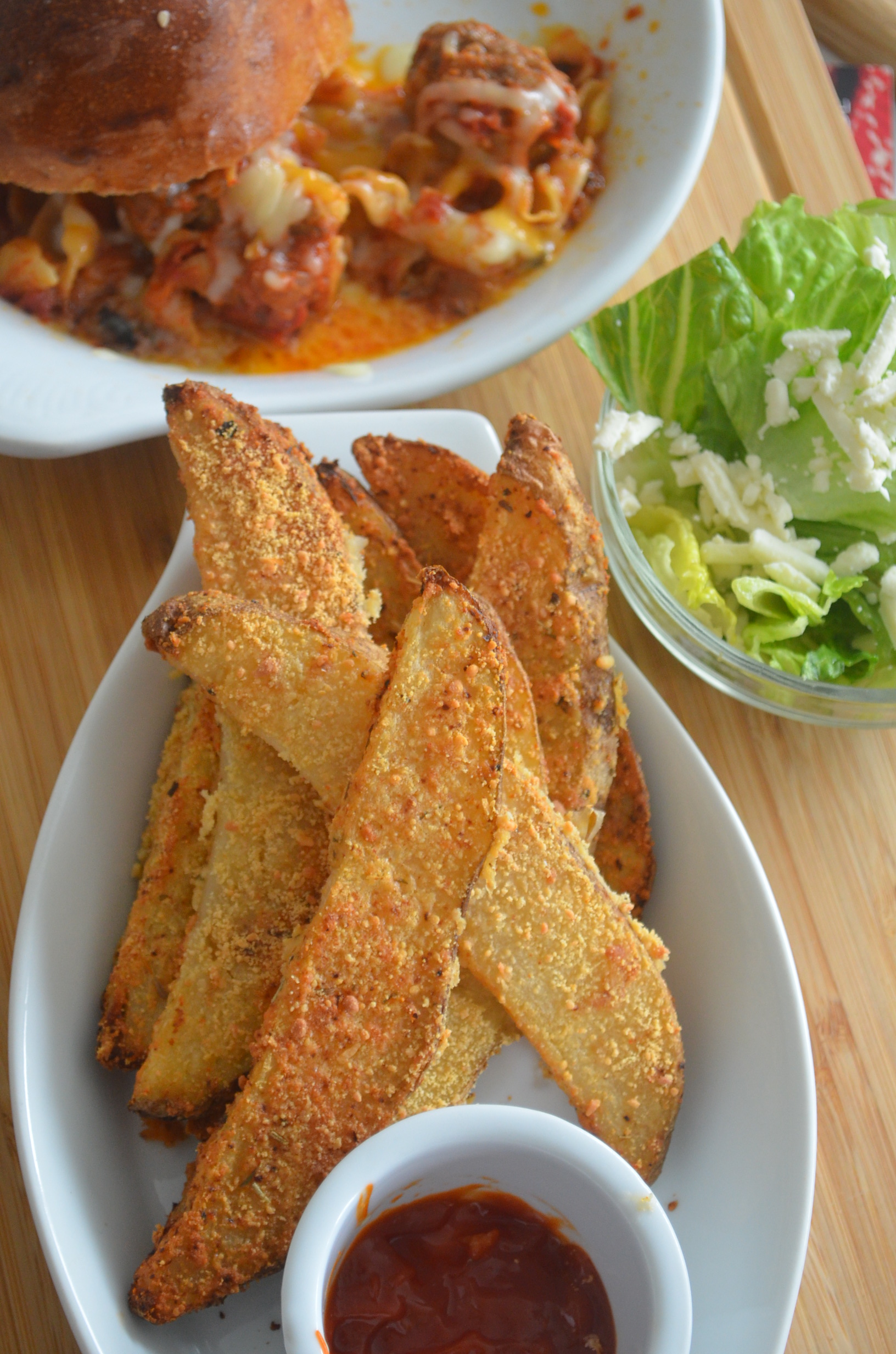 Baked Garlic Parmesan Potato Wedges (Small Batch)