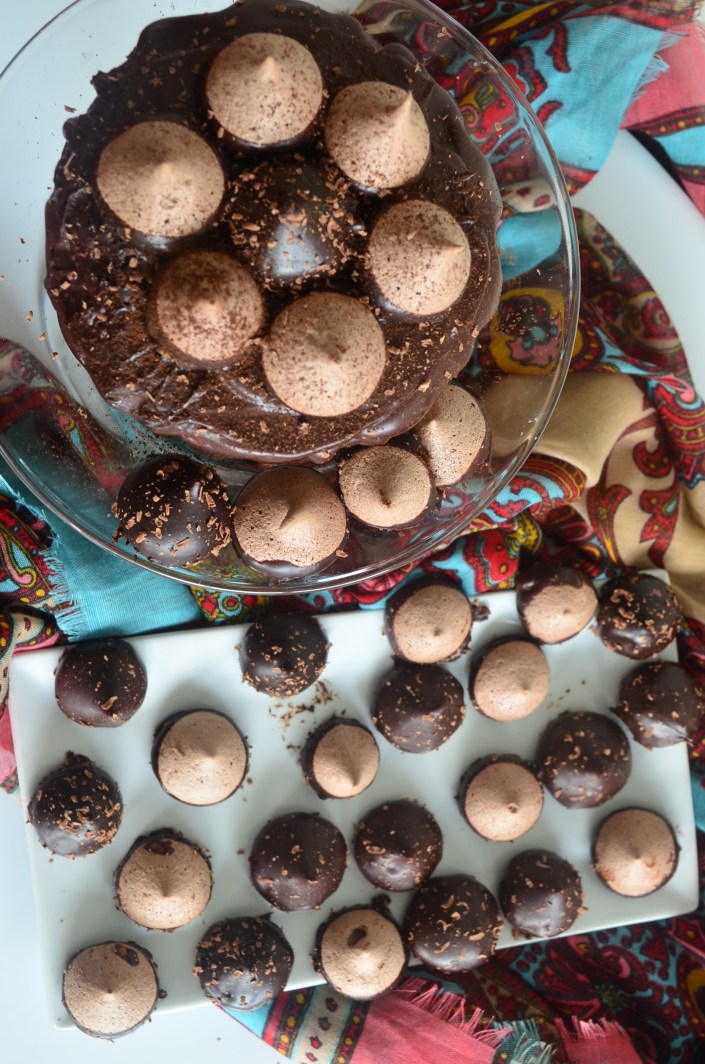 Small Batch Chocolate Meringue Kisses Cake