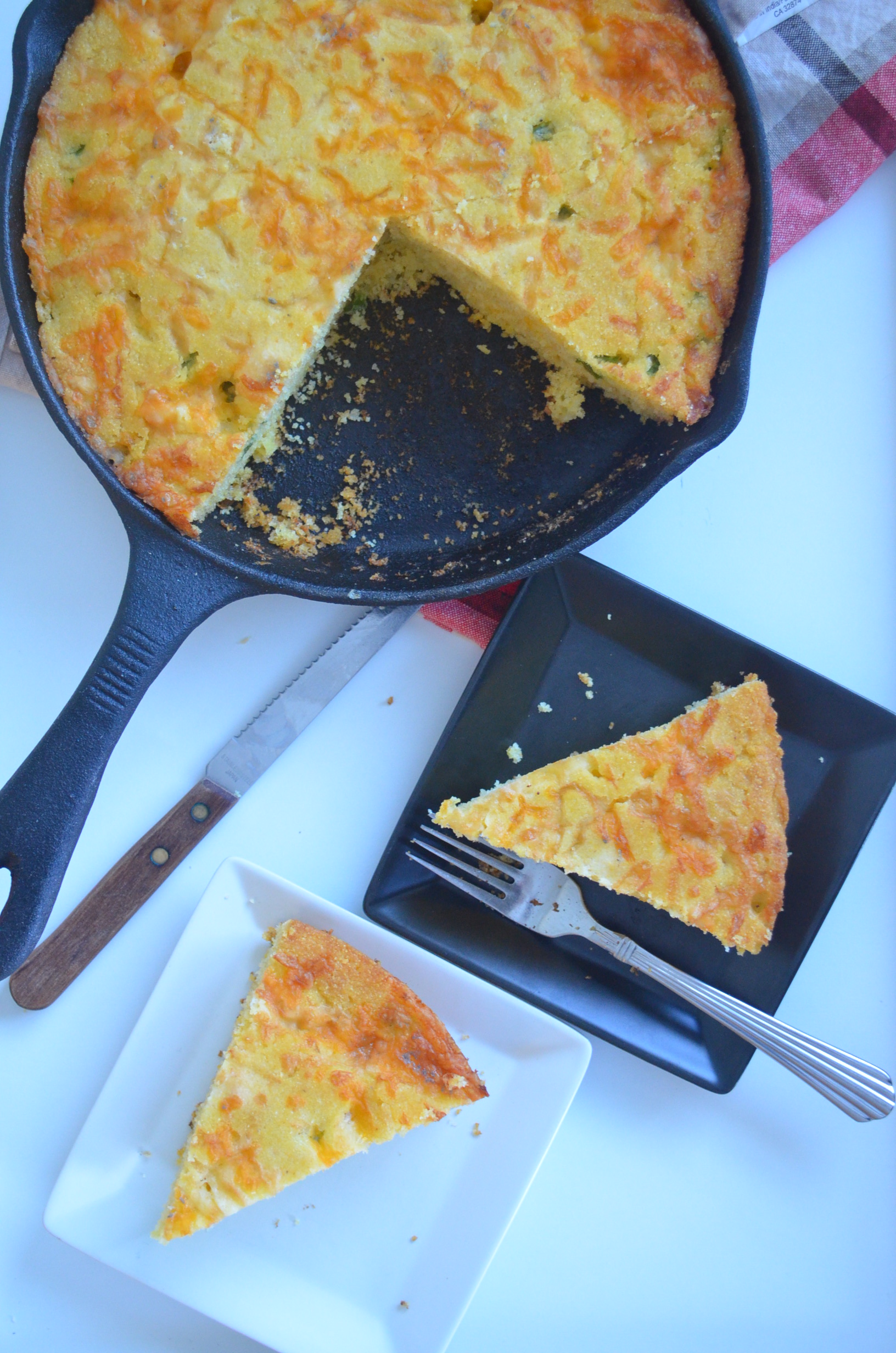 Skillet Jalapeno Cheddar Cornbread