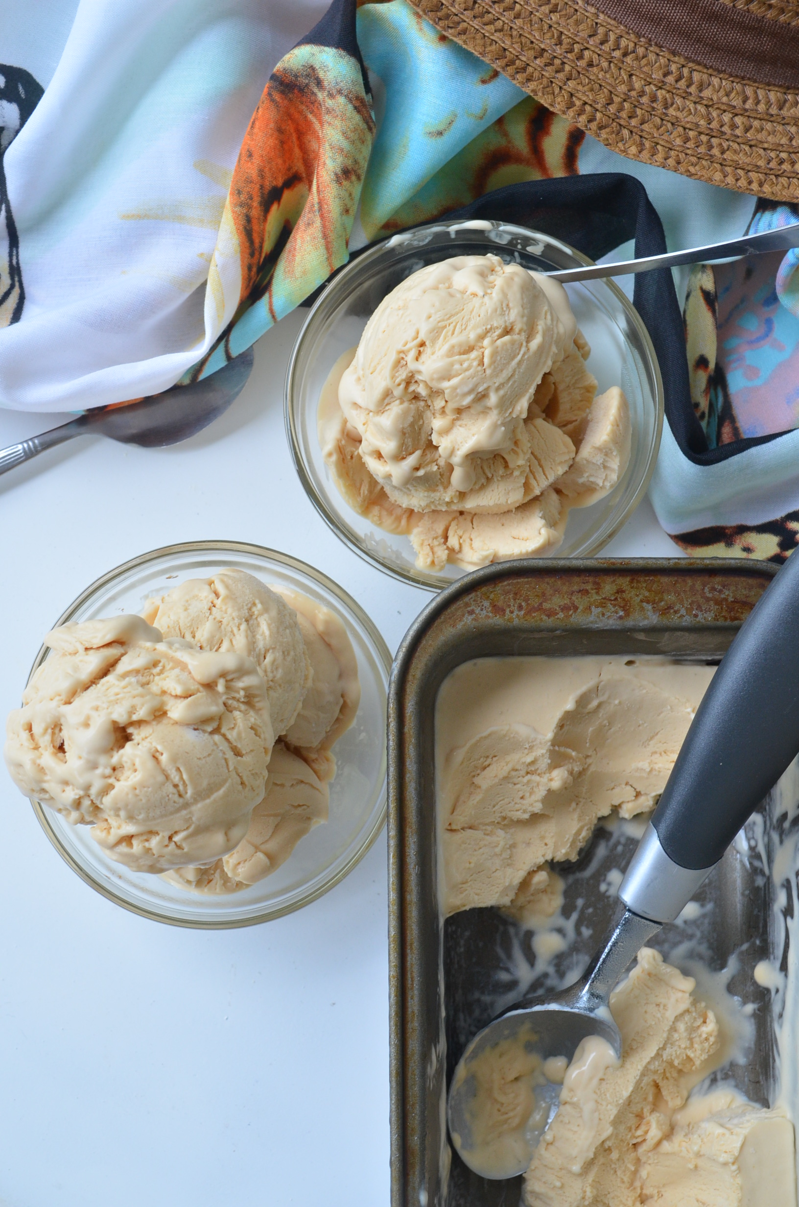 Dulce DeLeche Ice Cream No Ice Cream . Custard Base and no ice cream machine needed