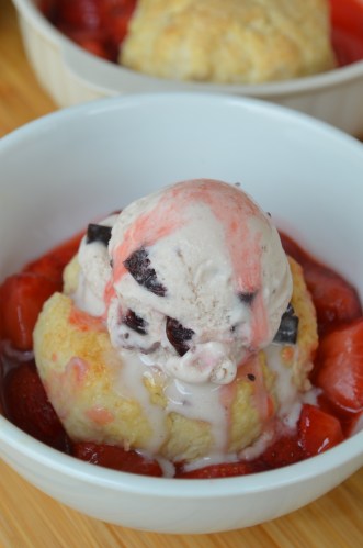 Strawberry Cobbler For Two