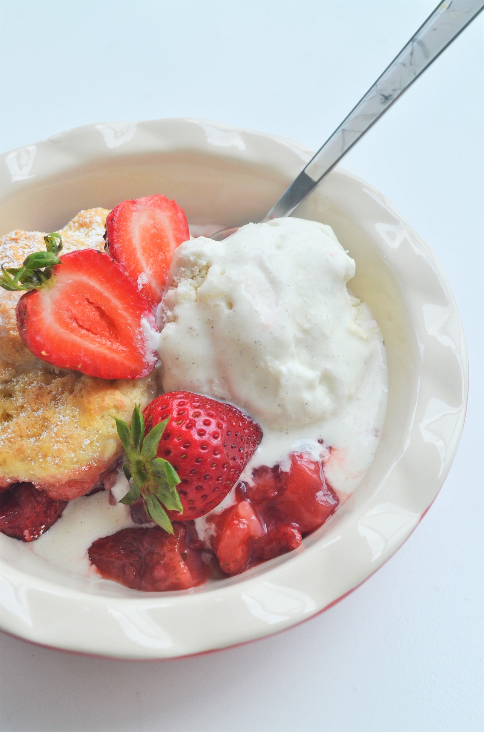 Strawberry Cobbler For Two