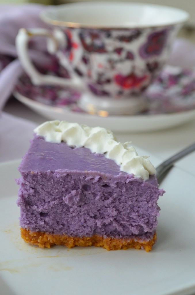 Small Batch Ube Cheesecake