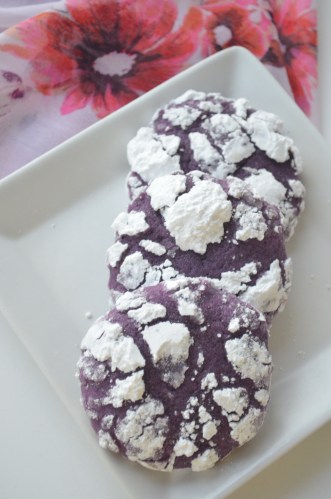 Filipino Ube Crinkles Cookies