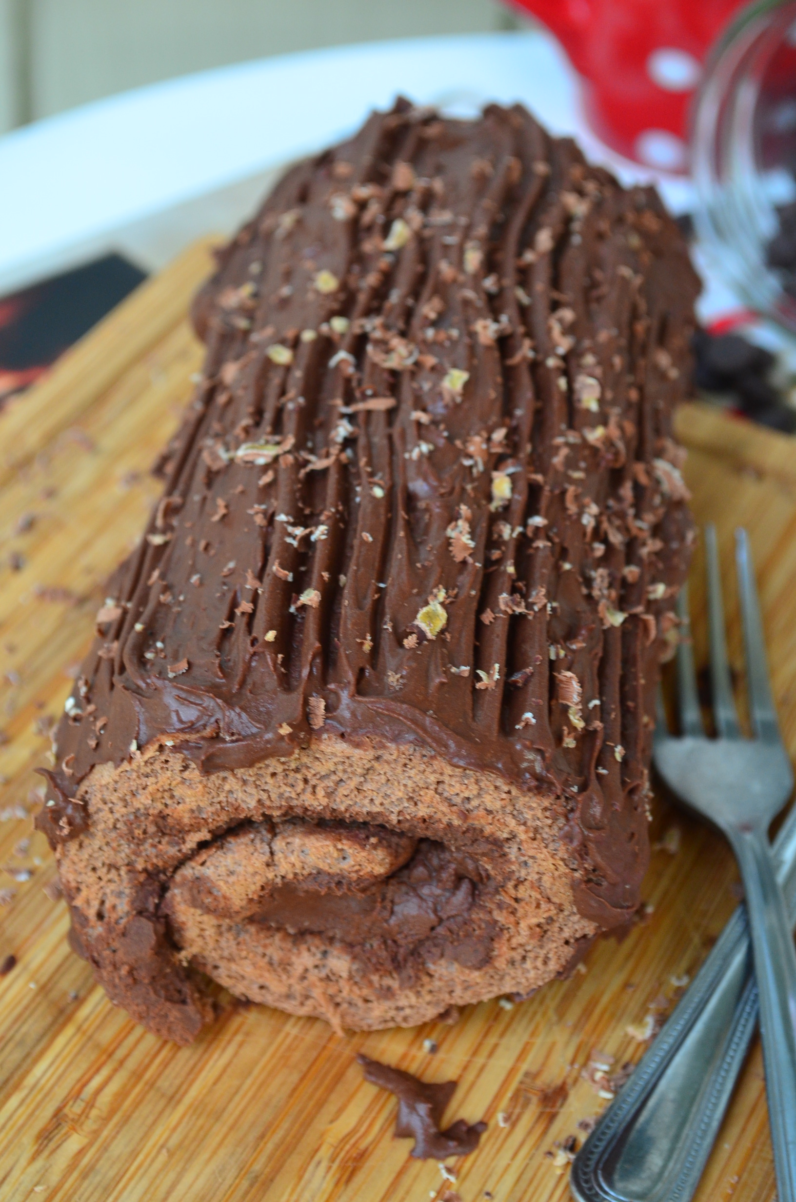 Chocolate Swiss Roll Cake