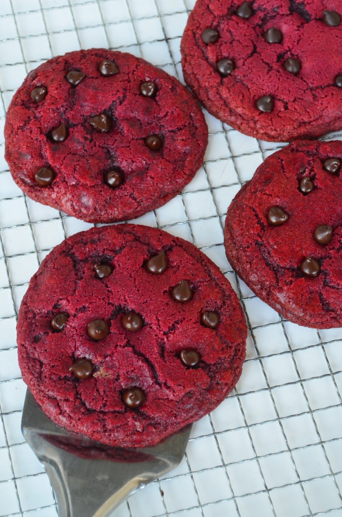 Red Velvet Chocolate Chip Cookie