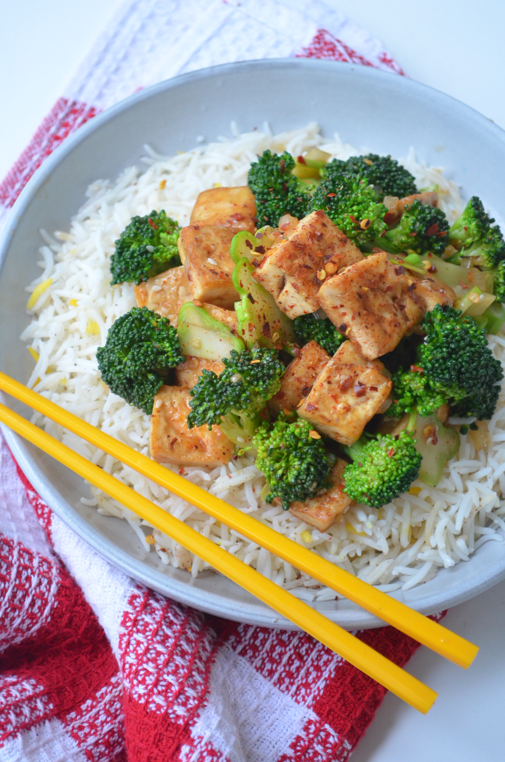 Stir Fry Tofu and Brocolli