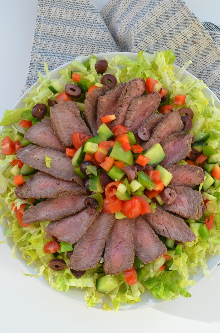 Easy Steak Salad at SweetNSpicyLiving.com