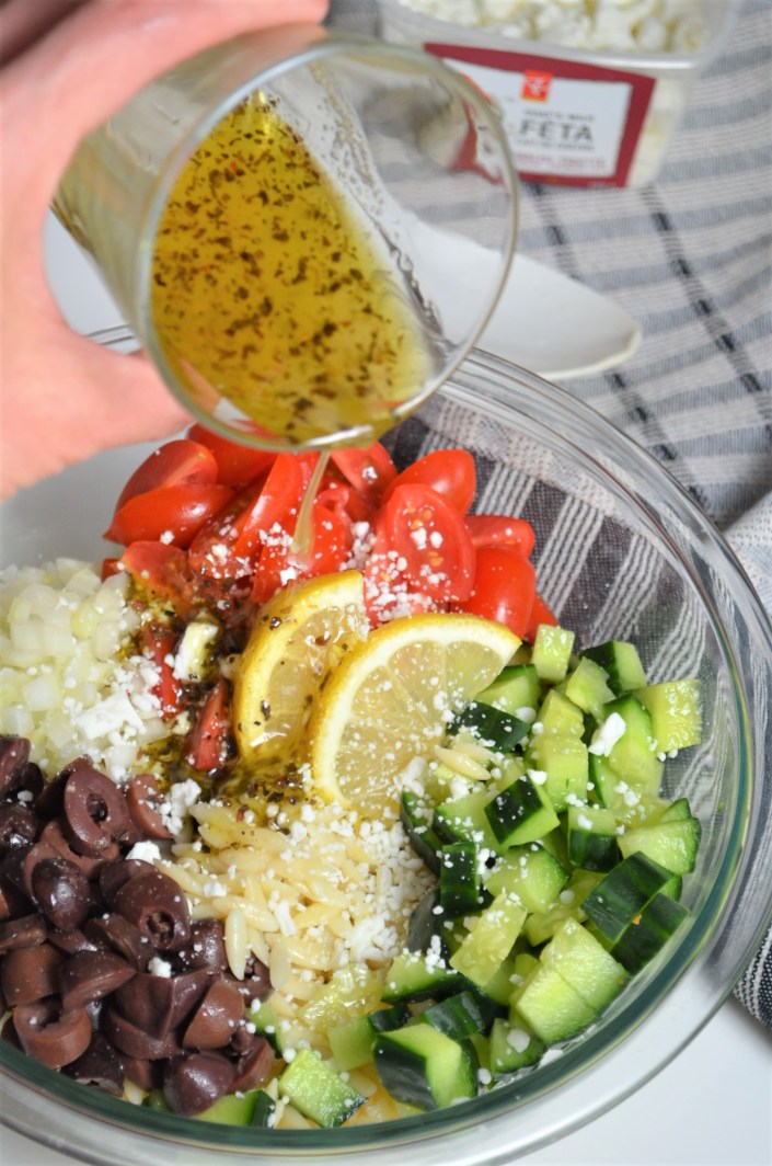 Homemade Mediterranean Orzo Salad at SweetNSpicyLiving.com