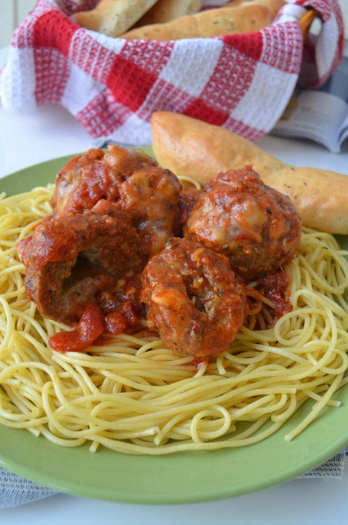 Meatballs Spaghetti at SweetNSpicyLiving.com
