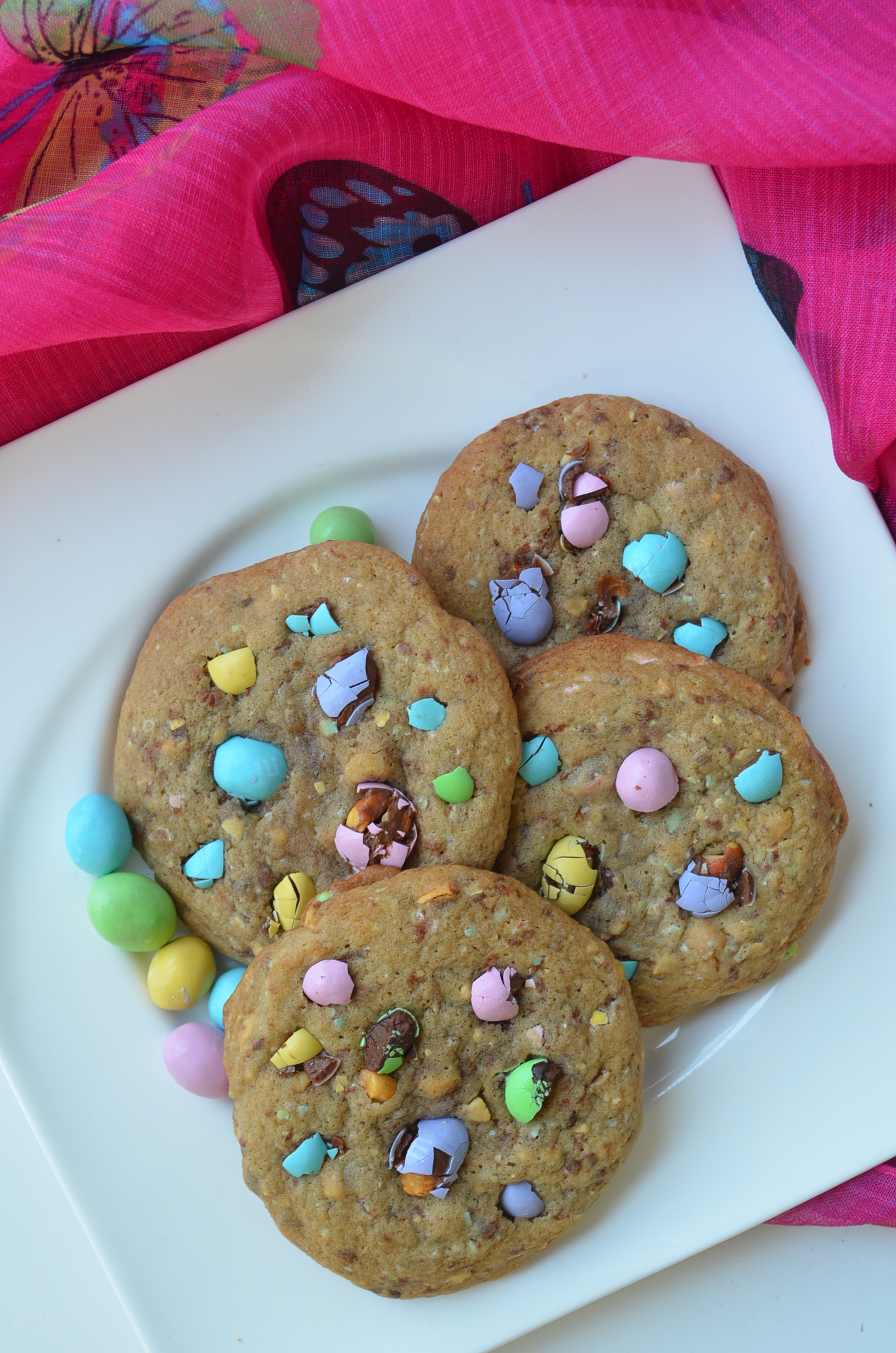 Easter M&M Cookie Recipe at SweetNSpicyLiving.com