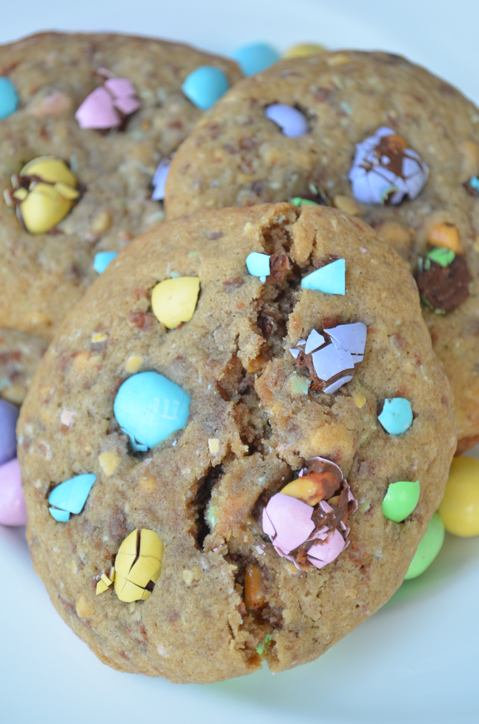 Easter M&M Cookies at SweetNSpicyLiving.com