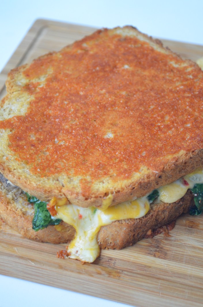 Mushroom and Spinach Grilled Cheese