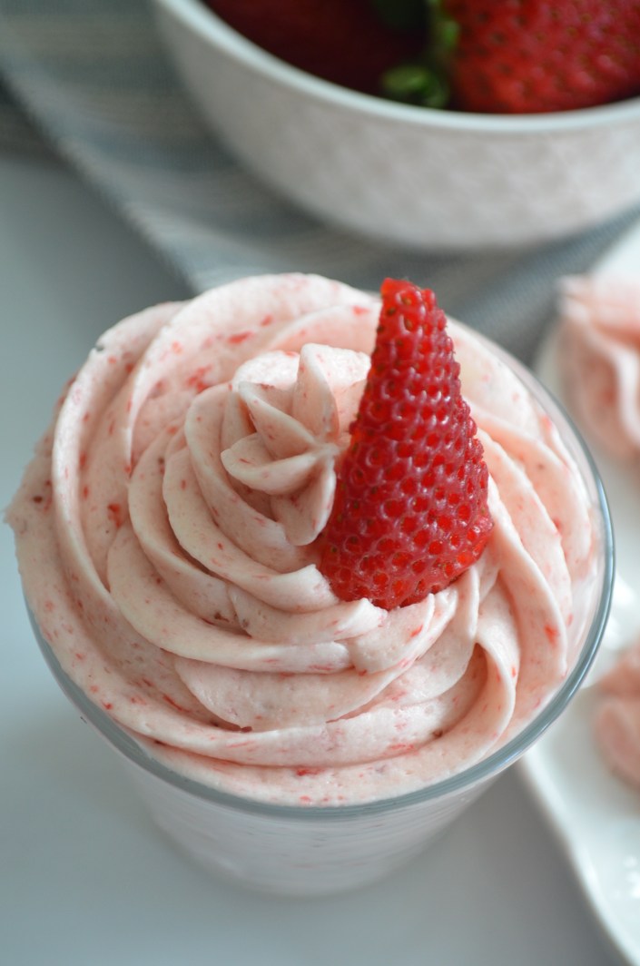 Real Strawberry Buttercream Frosting at SweetNSpicyliving.com