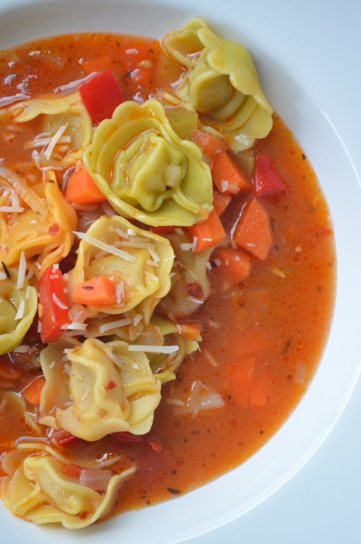 Vegetarian Tortellini Soup at SweetNSpicyLiving.com