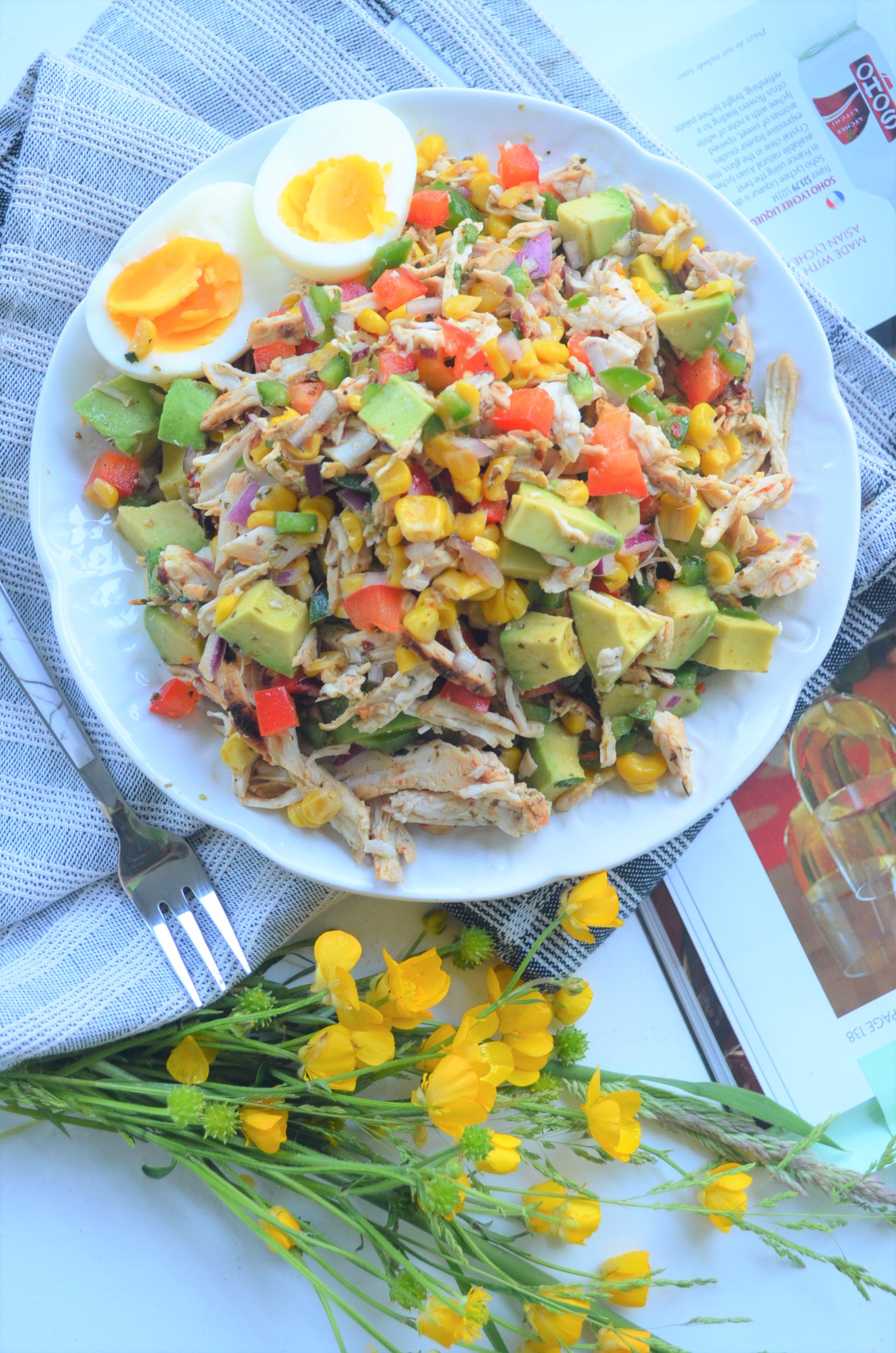 Grilled Chicken Avocado Salad By SweetNSpicyLiving.com