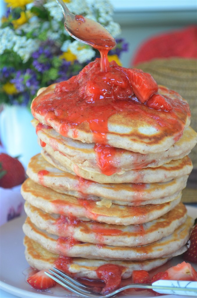 Homemade Strawberry Pancakes