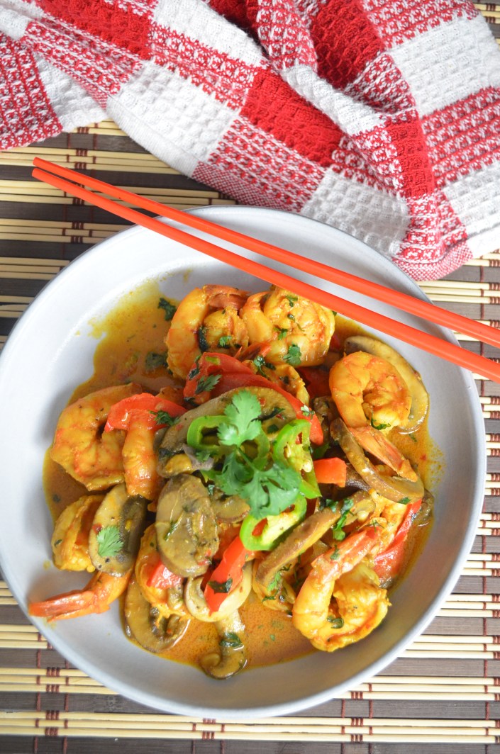 Mushroom and Shrimp in Coconut Sauce