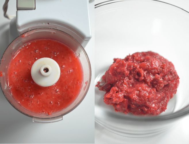 Strawberry Frosting Puree Collage