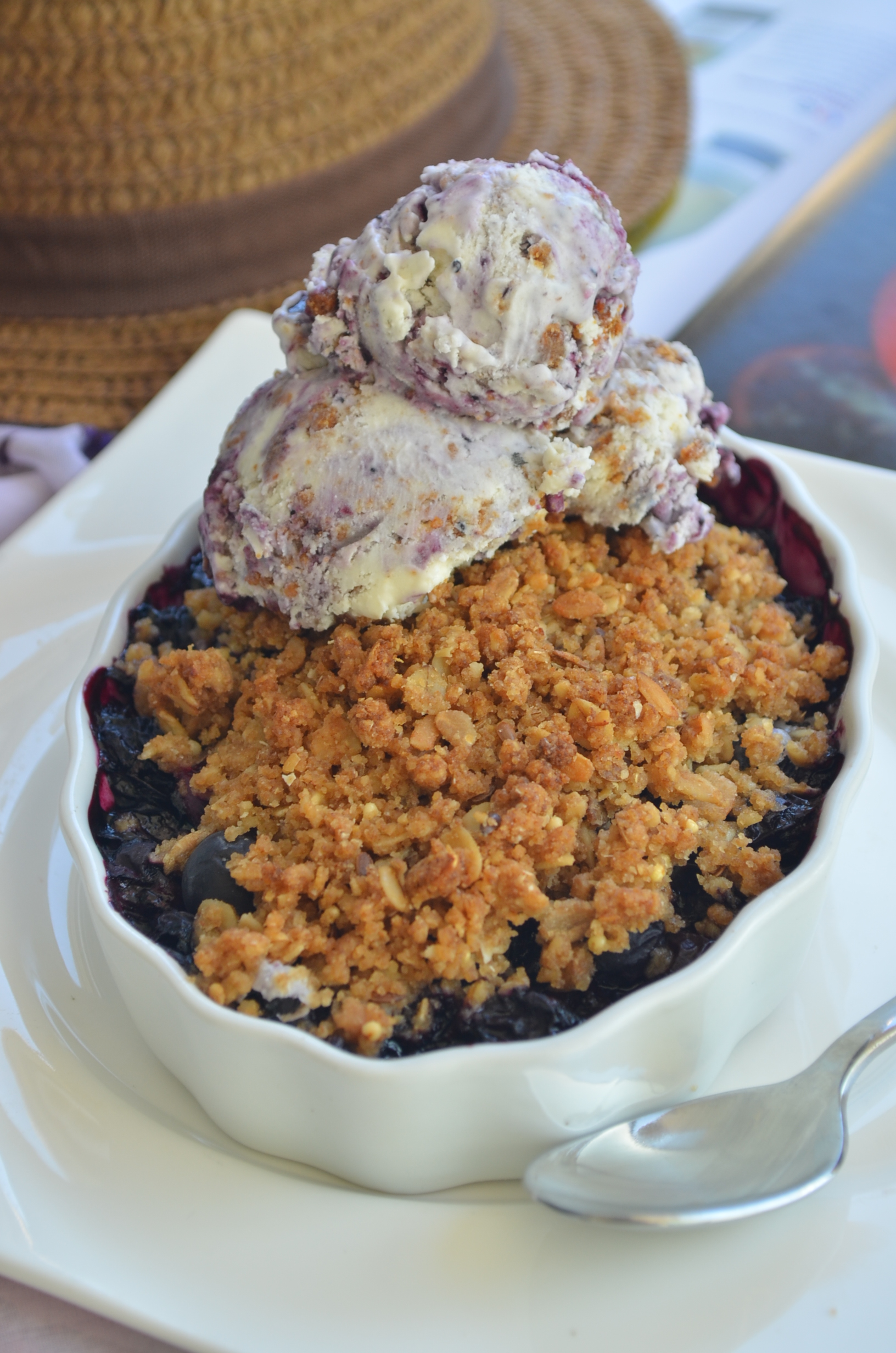 Blueberry Crumble For Two