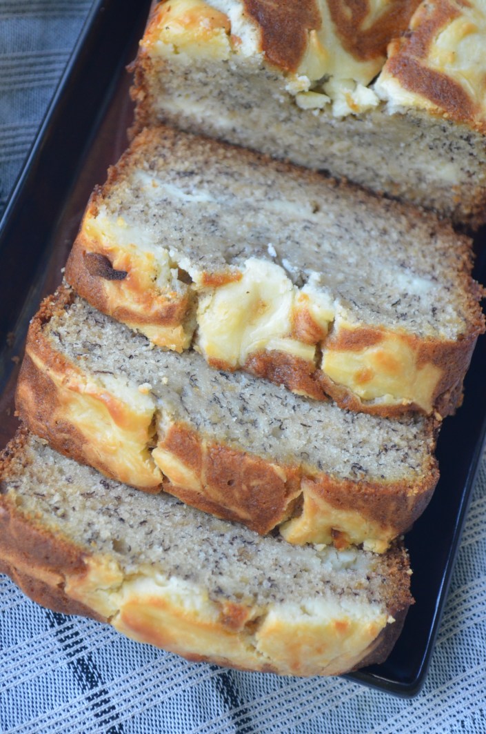 Cream Cheese Filled Banana Bread By SweetNSpicyLiving