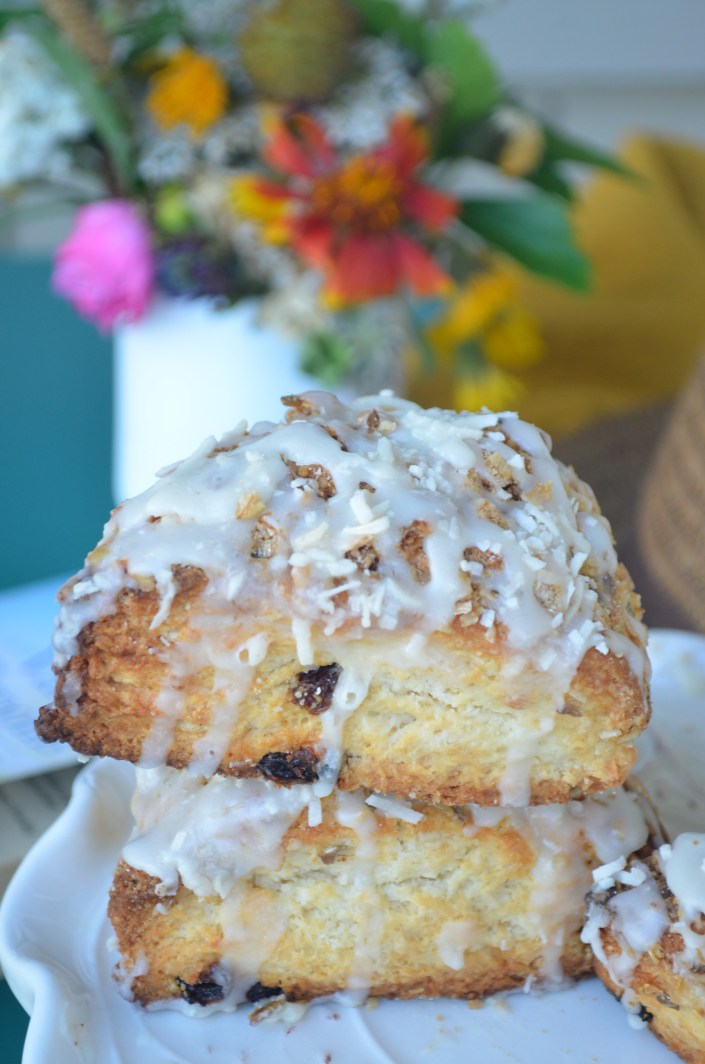 Small Batch Coconut Crumble Cream Scones