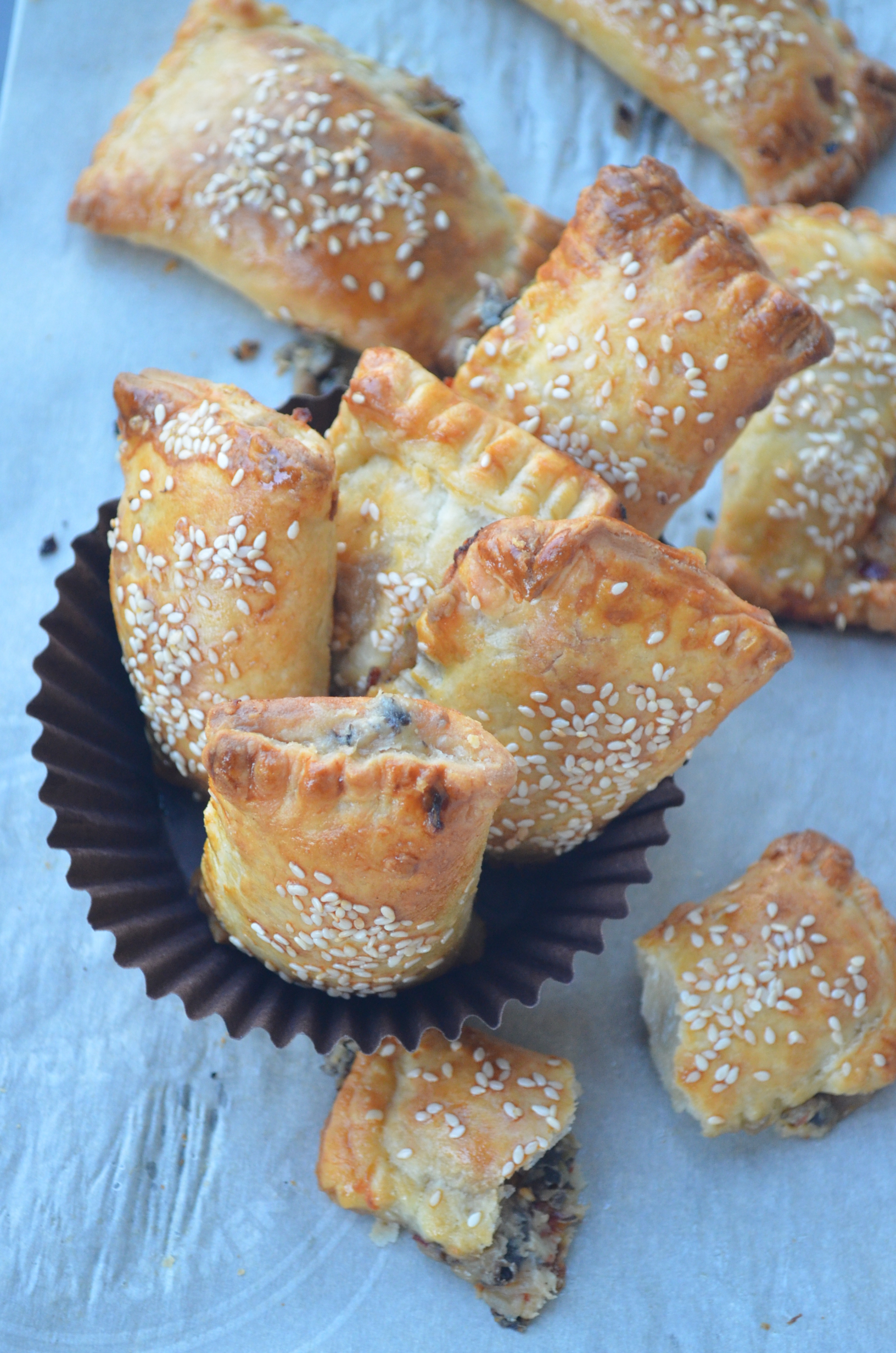 Mushroom and Cheese Mini Pie