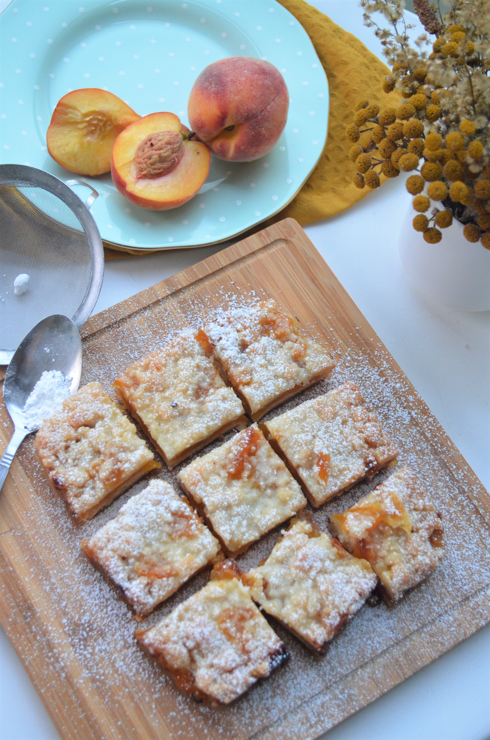 Peach Crumb Bars