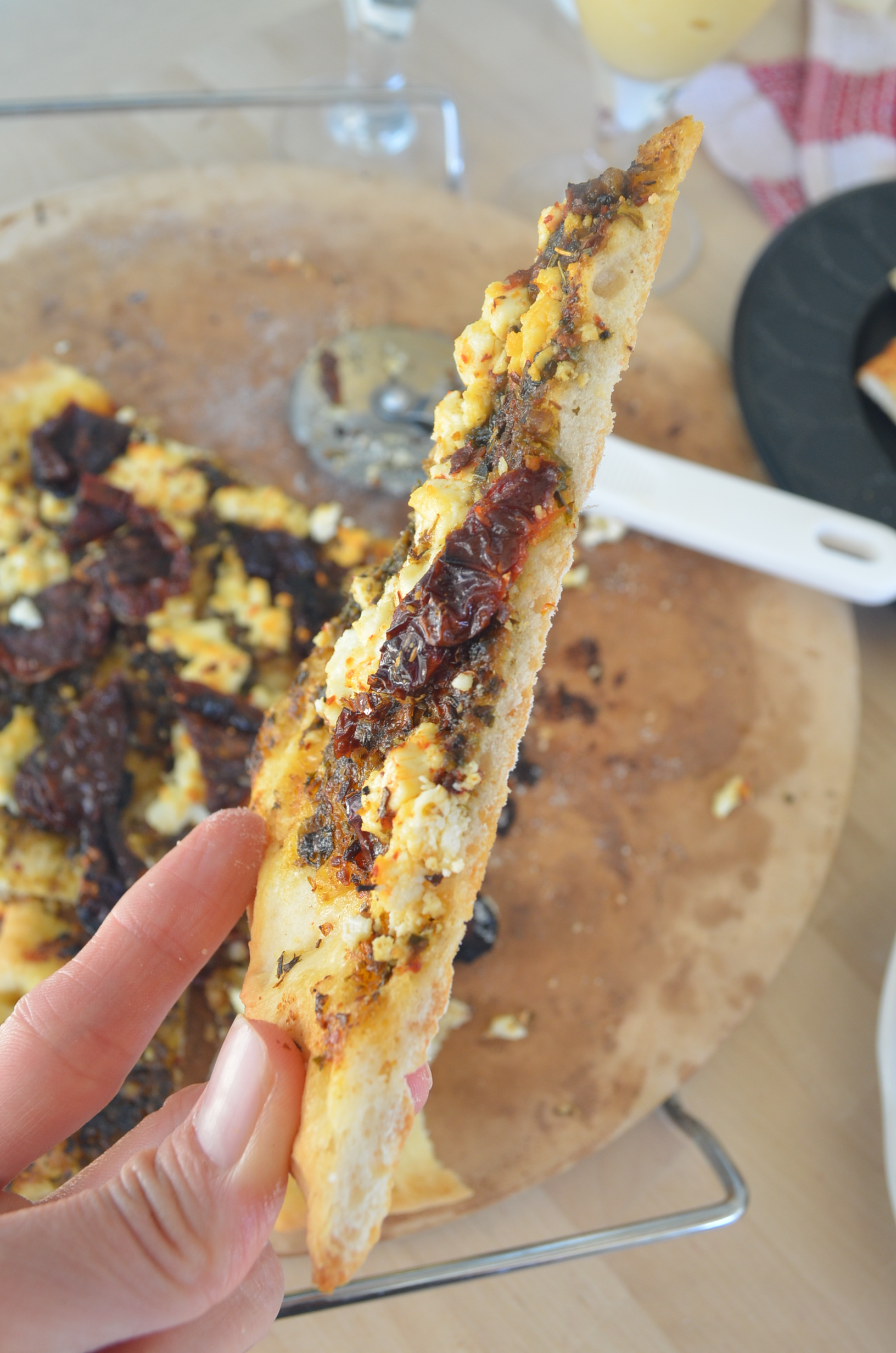 Homemade Pesto Pizza with Sundried Tomato