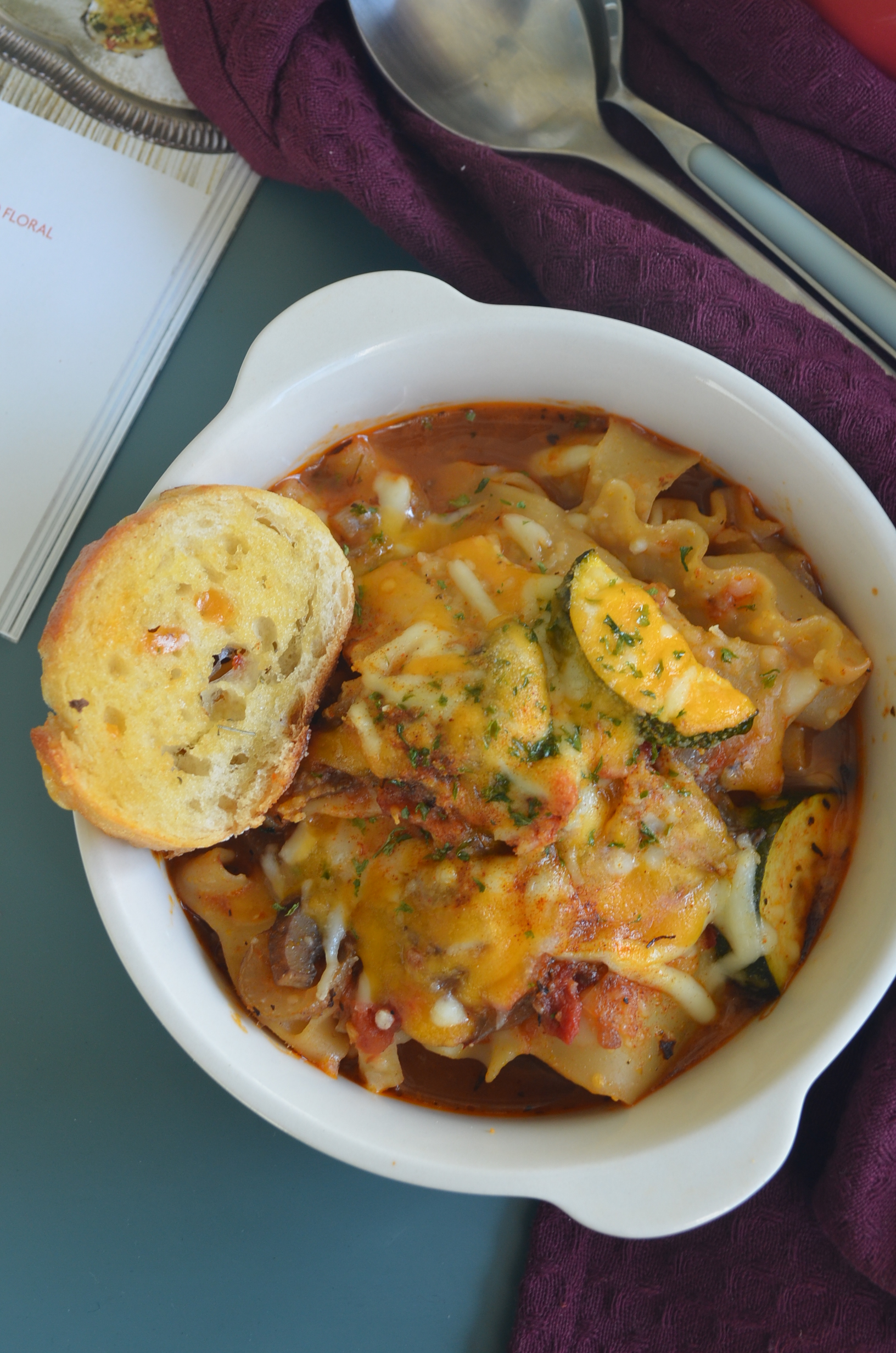 Small Batch Vegetarian Lasagna Soup