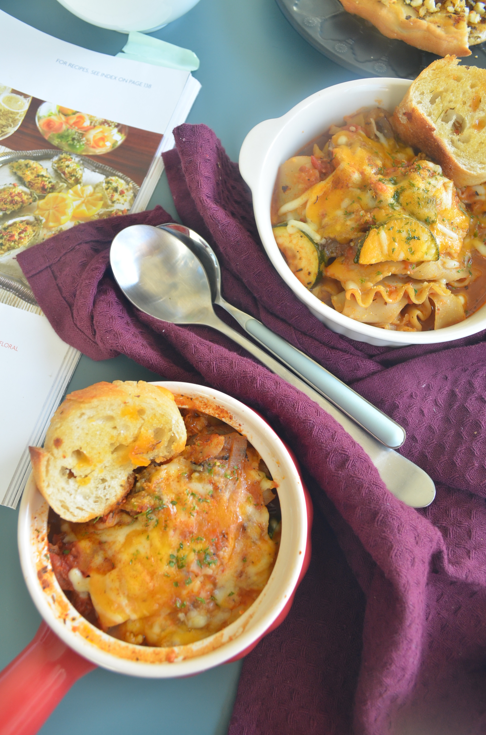 Vegetarian Lasagna Soup For Two