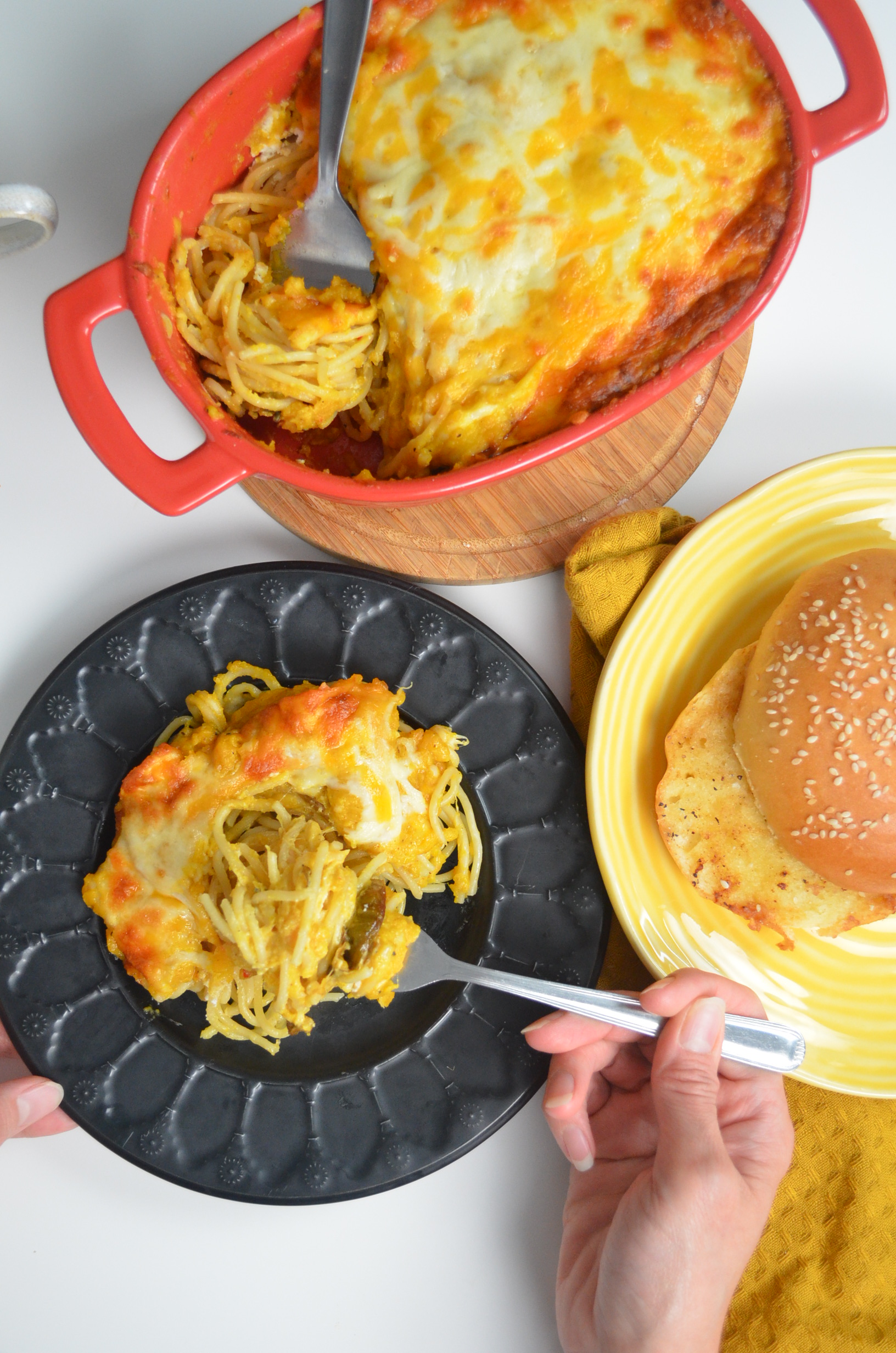 Butternut Squash Spaghetti Casserole