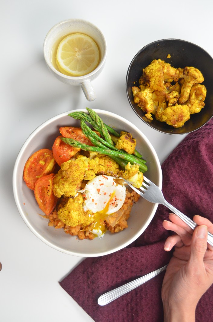 Roasted Curried Cauliflower