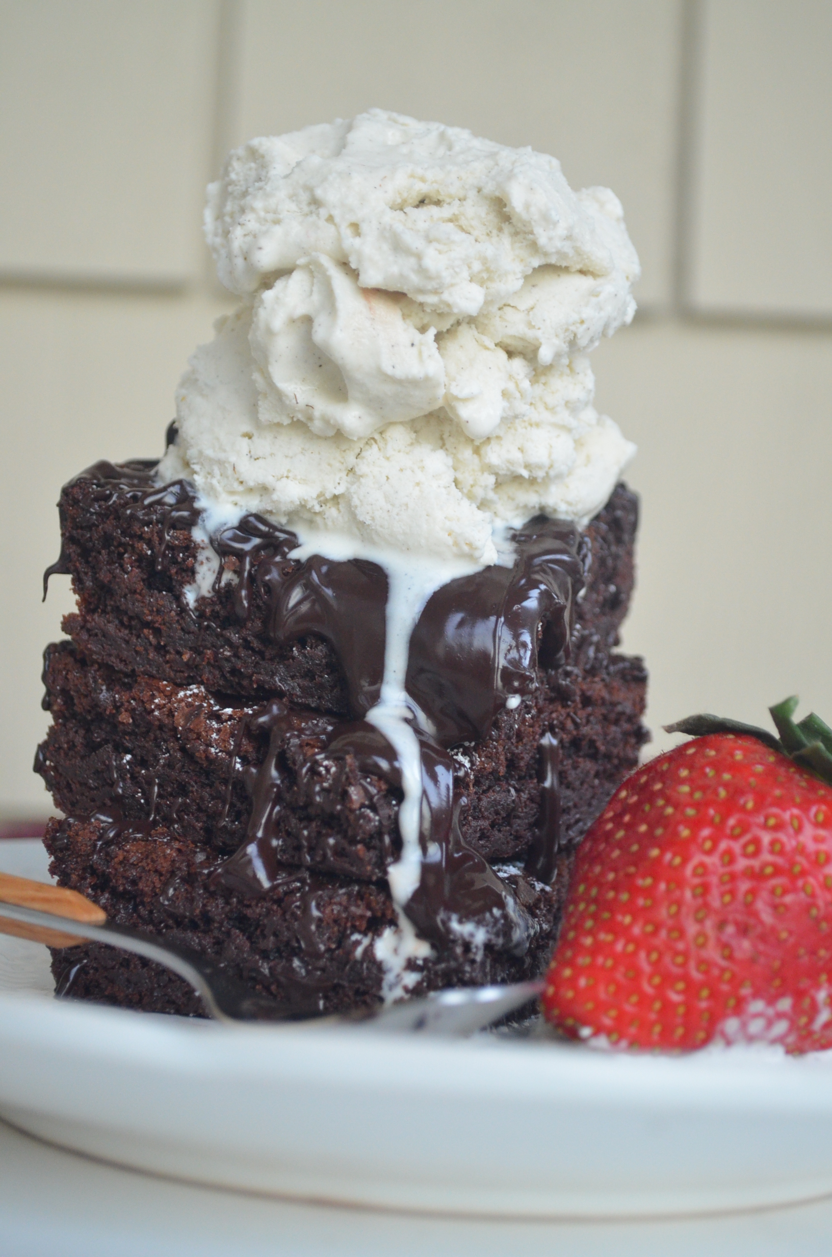 small batch no-mixer brownie