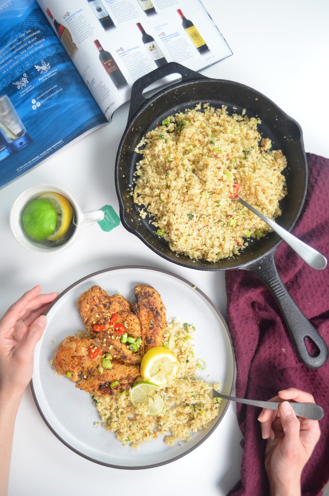 Cilantro and Lime Chicken with Cauliflower Fried Rice